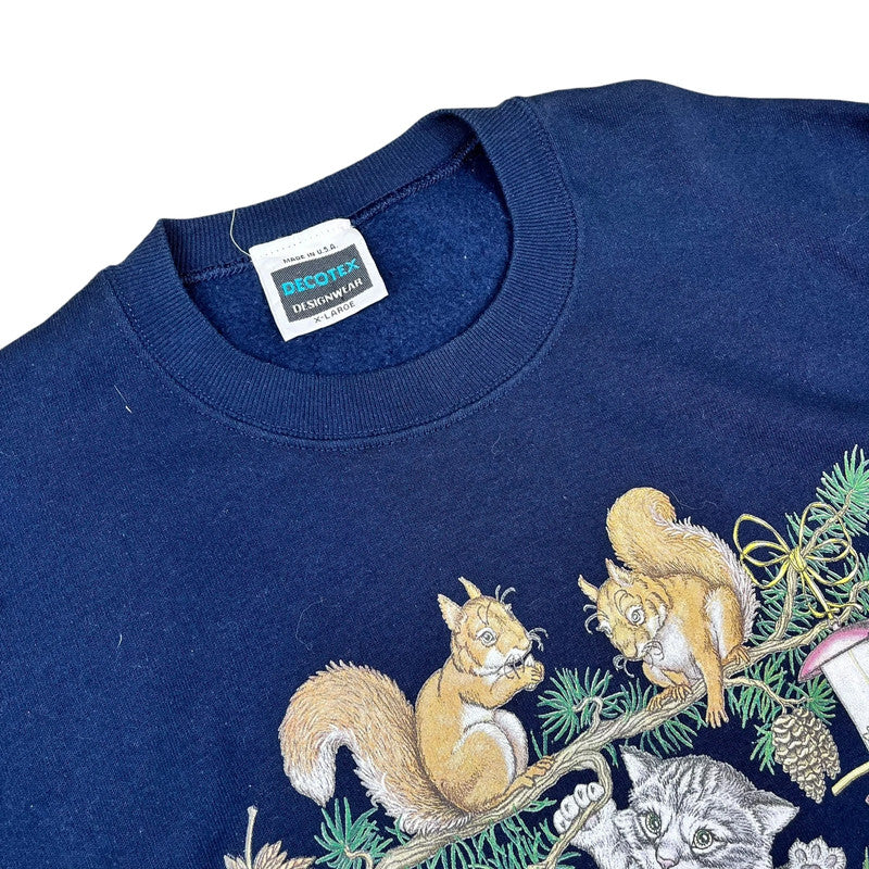 Super Cute Kitten Squirrels & Birds Sweatshirt