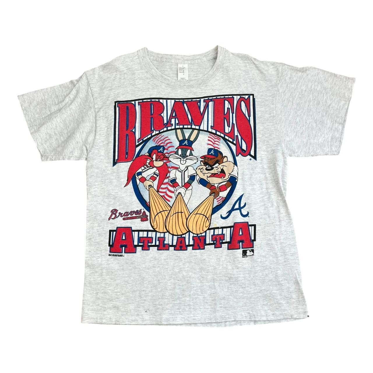 Atlanta Braves Looney Tunes Baseball T-shirt featuring Bugs Bunny, Yosemite Sam & Tasmanian Devil (1993)
