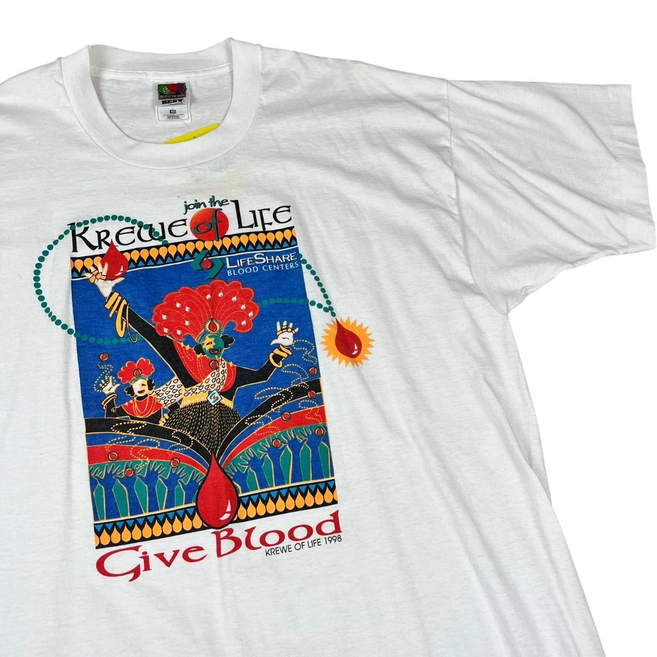 Blood Donor Krewe of Life Give Blood T-shirt (1998)