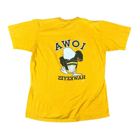 Iowa State Hawkeyes College double-sided print T-shirt (1985)