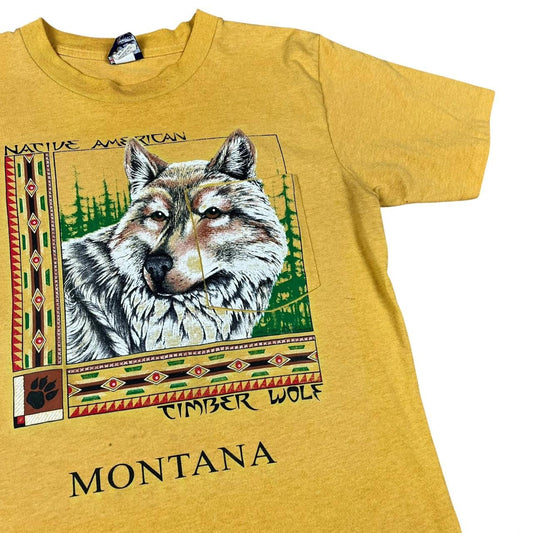 Native American Timber Wolf Montana Pocket T-shirt