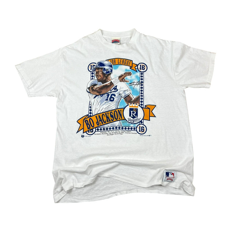 Rare collectable 1989 Bo Jackson - Kansas City Royals - Nutmeg Mills label Baseball T-shirt
