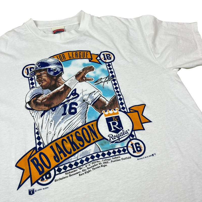 Rare collectable 1989 Bo Jackson - Kansas City Royals - Nutmeg Mills label Baseball T-shirt