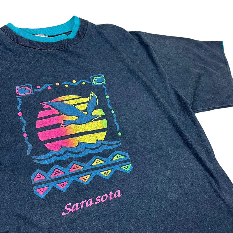 USA Sarasota Florida Souvenir Ringer T-shirt (1990s)