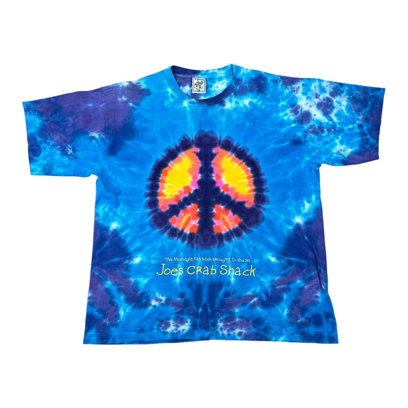 Joe's Crab Shack Peace Symbol Classic Tie-dye T-shirt