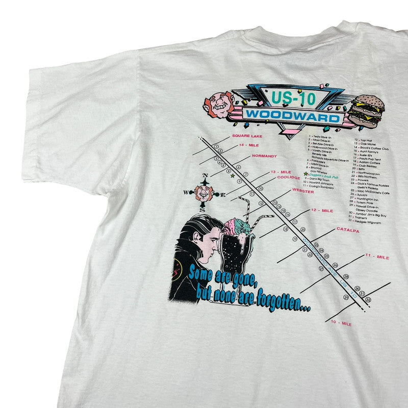 Woodward 50s and 60s Car Cruising Strip Route 10 T-shirt (1993)