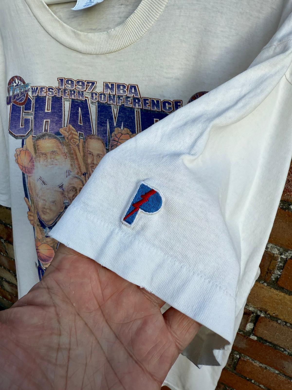 NBA Utah Jazz Western Conference Champs Basketball T-shirt, XL (1997)