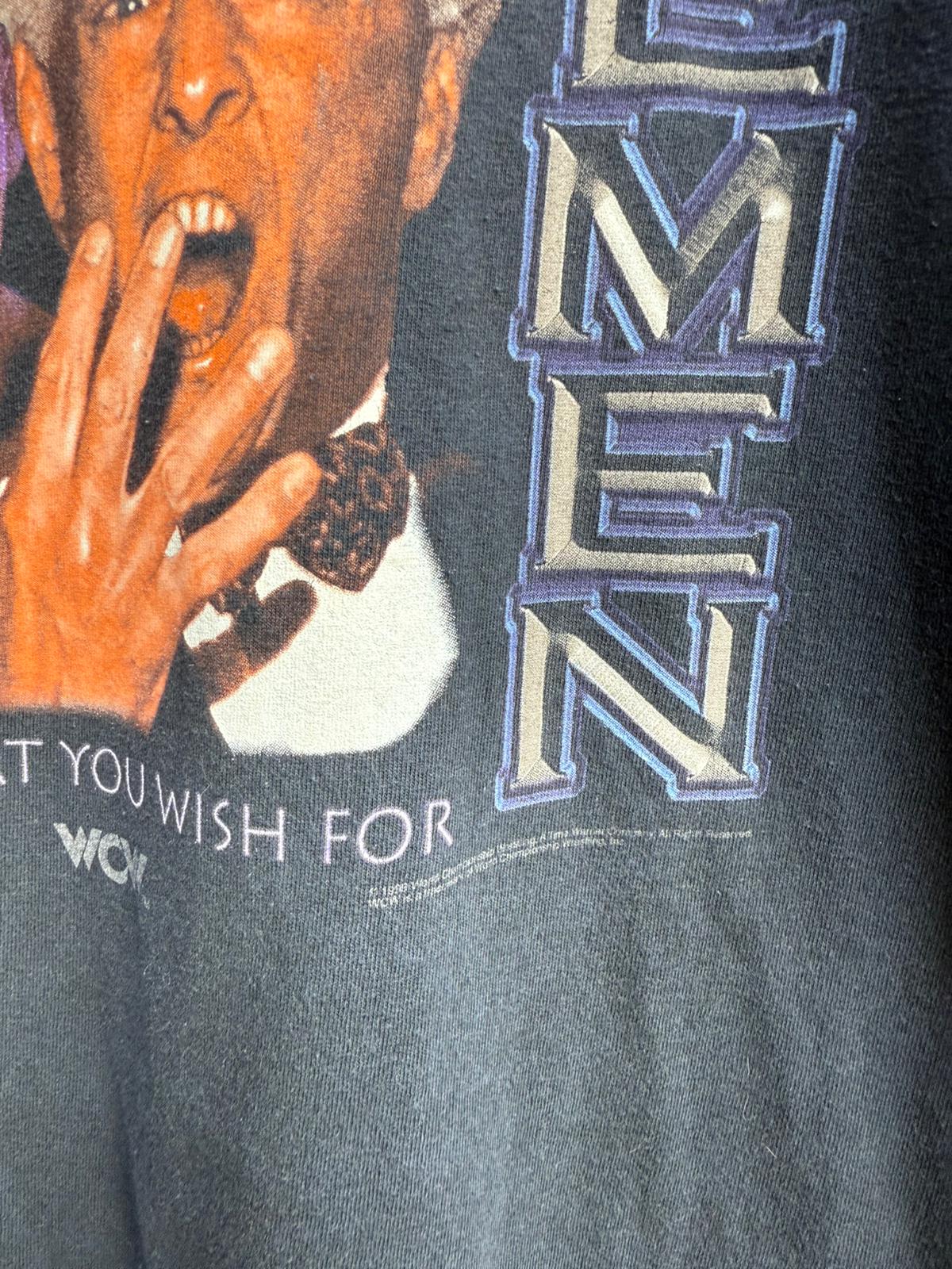 black wrestling t-shirt featuring Ric Flair and WCW branding