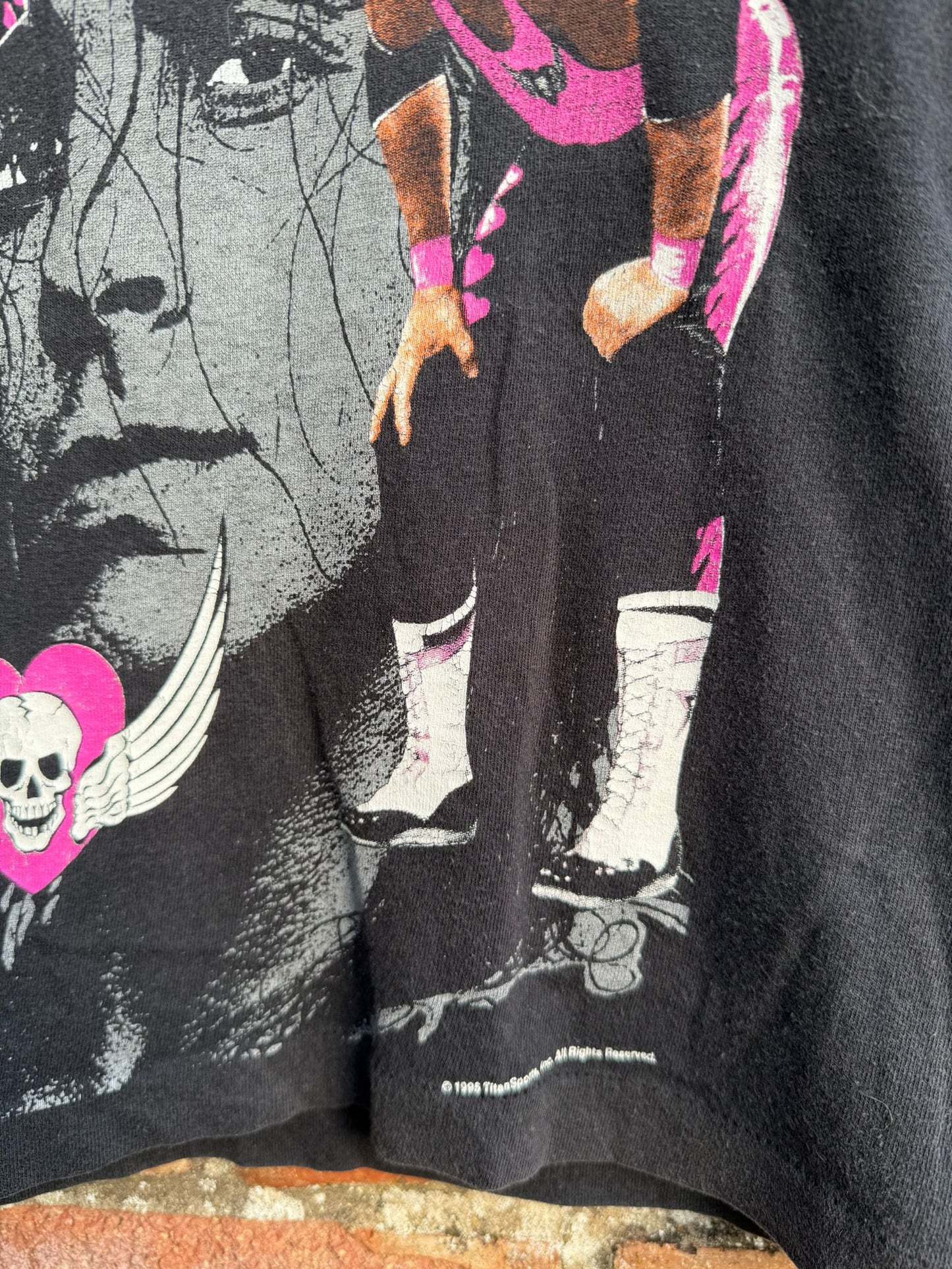 WWF Bret Hitman Hart Wrestling T-shirt XS/YM (1995)