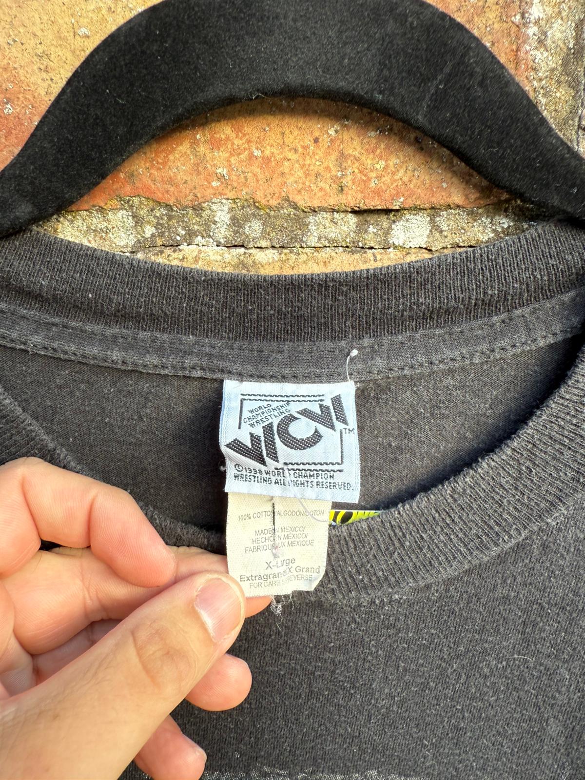 WCW tag on black XL wrestling t-shirt