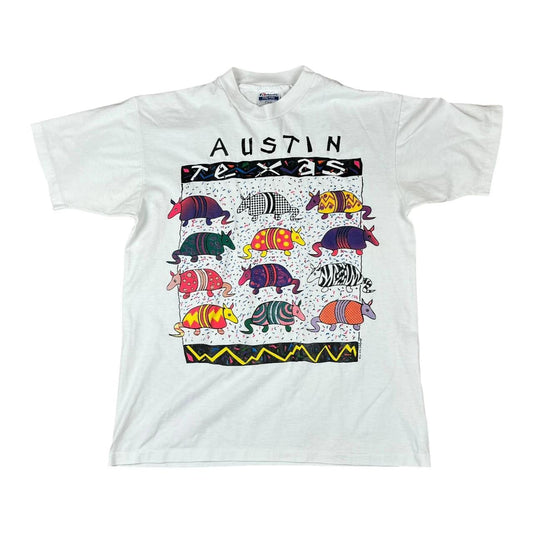 Austin Texas Colourful Armadillos T-shirt (1991)