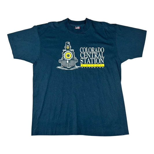 Vintage USA Colorado Central Station Casino Blackhawk Train T-shirt