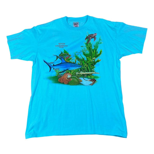 Stunning Scripps Institution of Oceanography (UCSD) Sea Creatures T-shirt (1988)