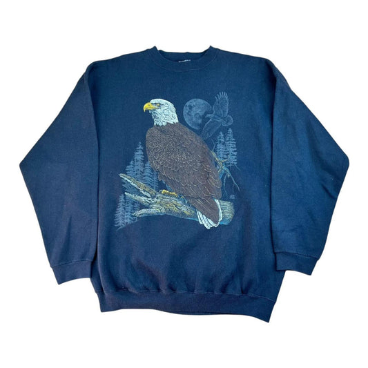 Eagle in Moonlight Scene Sweatshirt (1990s)