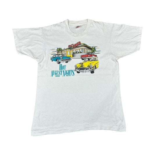 USA Pal's Diner Hot August Nights Reno Souvenir single stitch T-shirt (1991)
