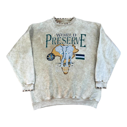 World Preserve Galt Sand Outfitters African Elephant Sweatshirt (1990s)