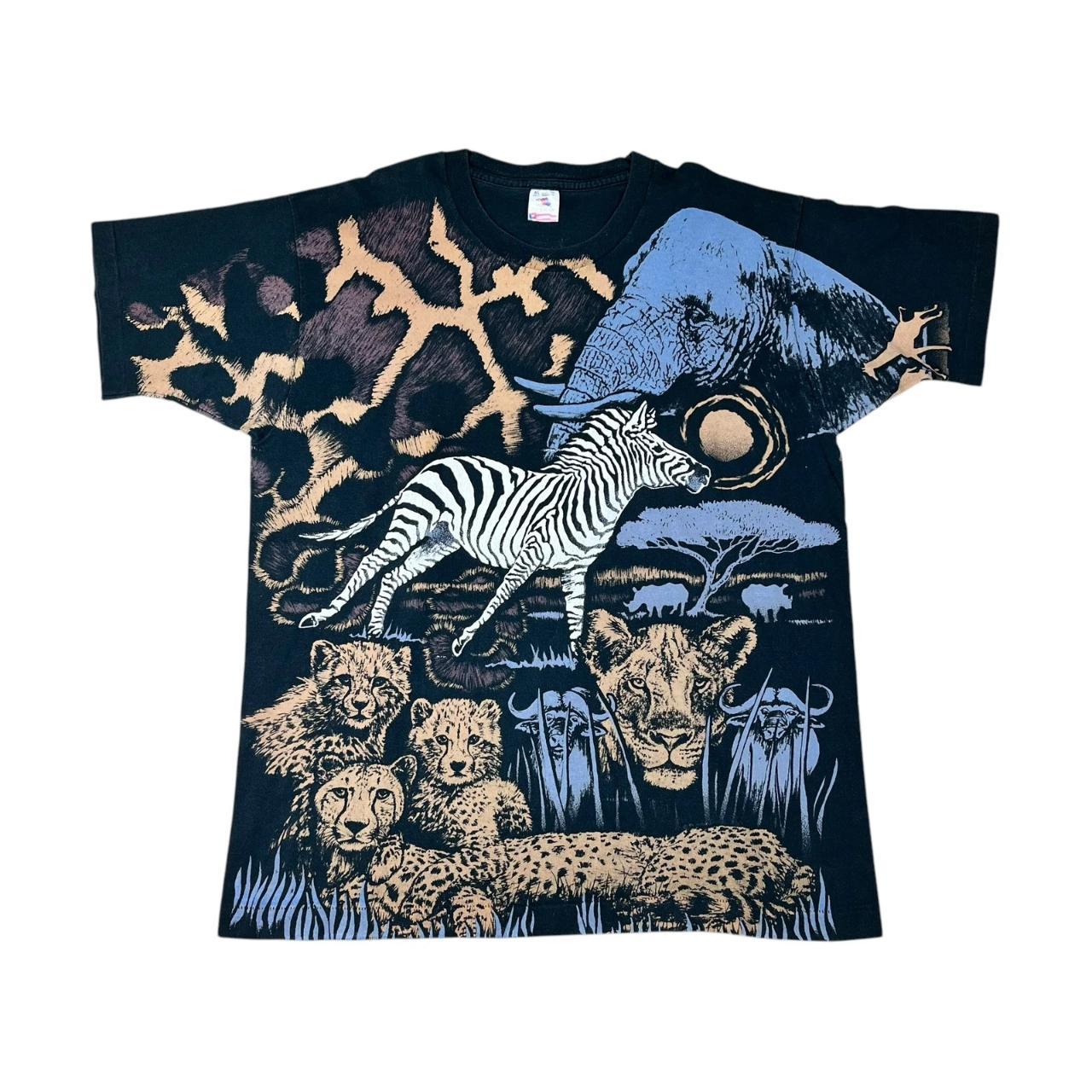 All-over print Safari T-shirt - Elephants, Cheetahs, Zebras etc - an Eye Catcher!