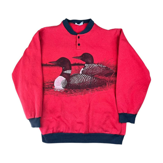 Loon Ducks ringer with pockets Sweatshirt