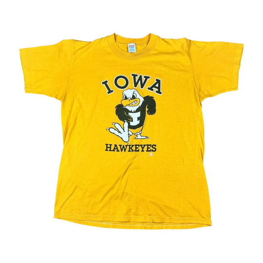 Iowa State Hawkeyes College double-sided print T-shirt (1985)