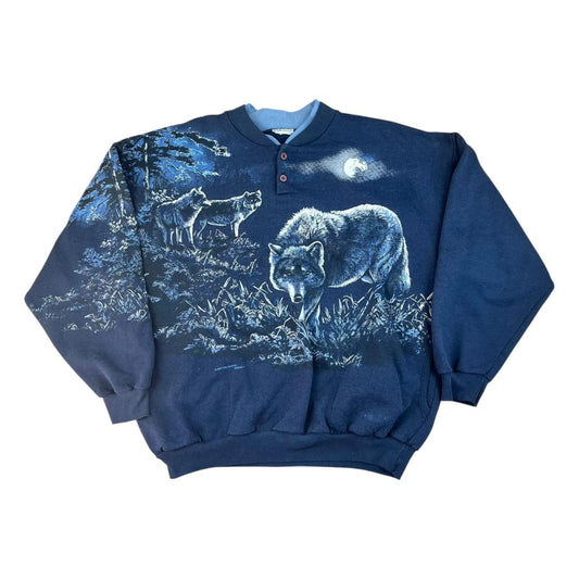 Art Unlimited Wolves all-over print ringer Sweatshirt