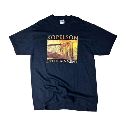 Rare Kopelson Entertainment Movie Production T-shirt with Films list including Eraser, Platoon, Falling Down & Seven