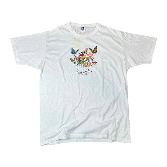 USA single stitch San Felipe Mexico butterfly souvenir t-shirt
