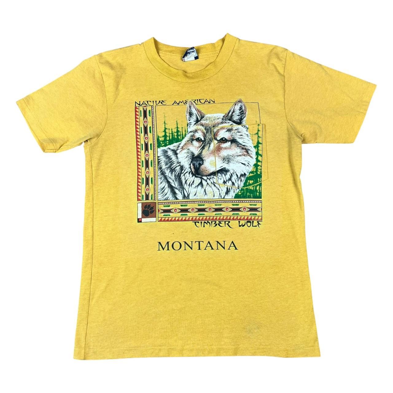 Native American Timber Wolf Montana Pocket T-shirt