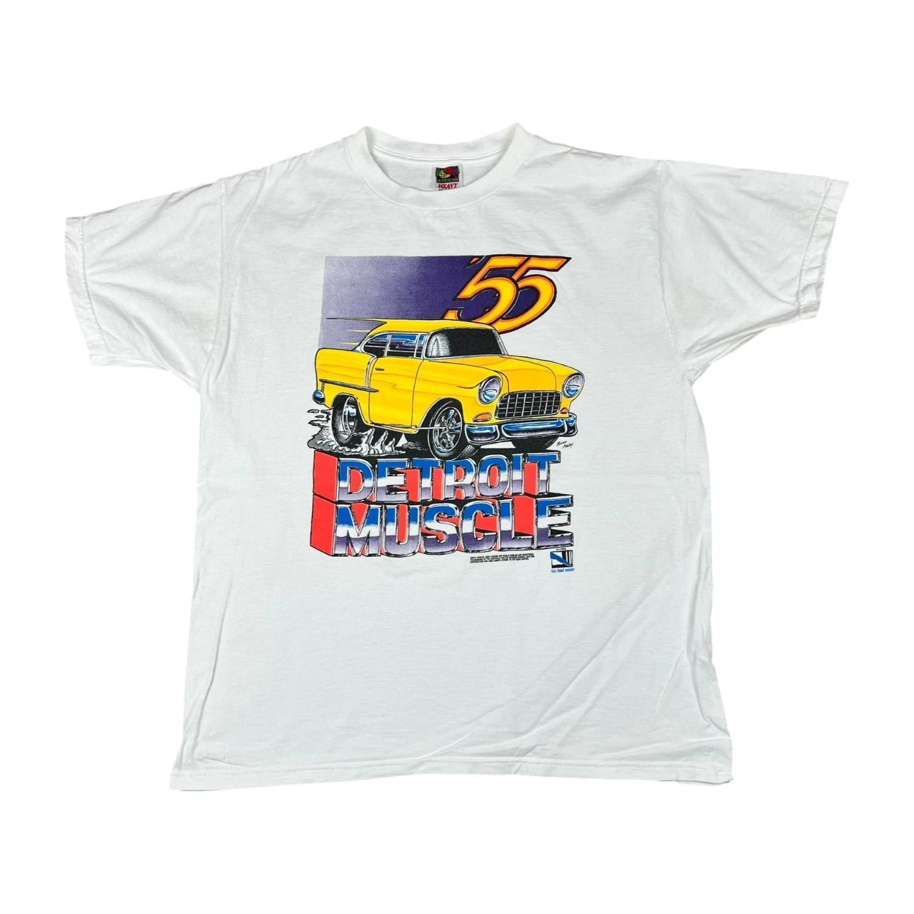 USA Detroit Muscle Yellow Chevy T-shirt (1996)