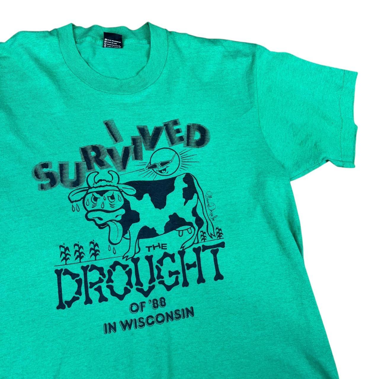 Cow 'I Survived the Drought' of Wisconsin 88 Comedy T-shirt (1988)