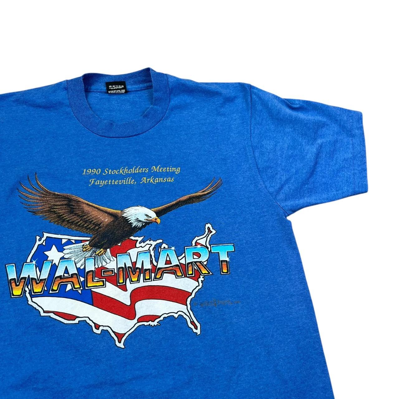 Walmart stockholders meeting T-shirt featuring Eagle & Flag (1990)