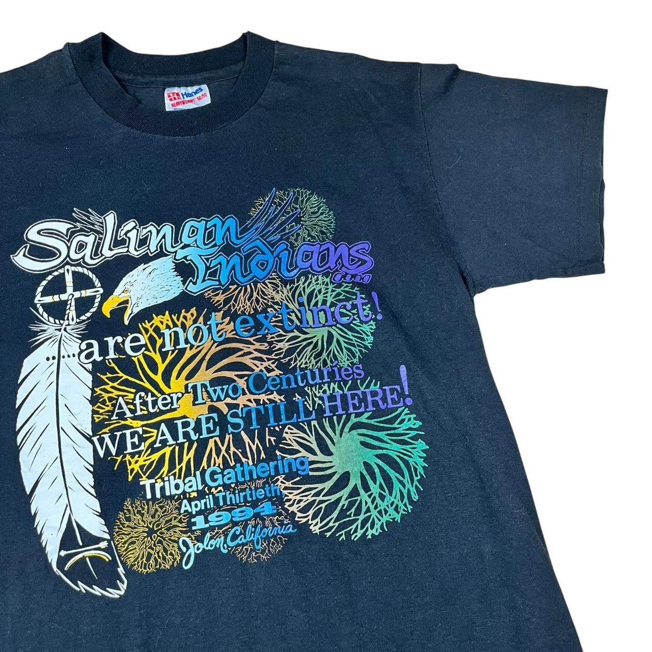 Vintage USA single stitch Native American Salinan Indians t-shirt (1994)