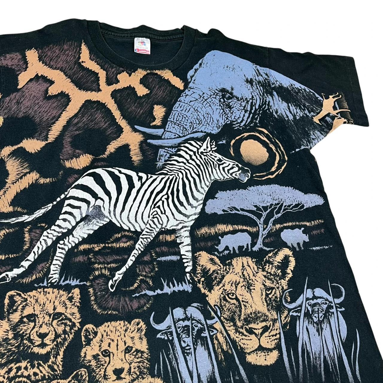 All-over print Safari T-shirt - Elephants, Cheetahs, Zebras etc - an Eye Catcher!