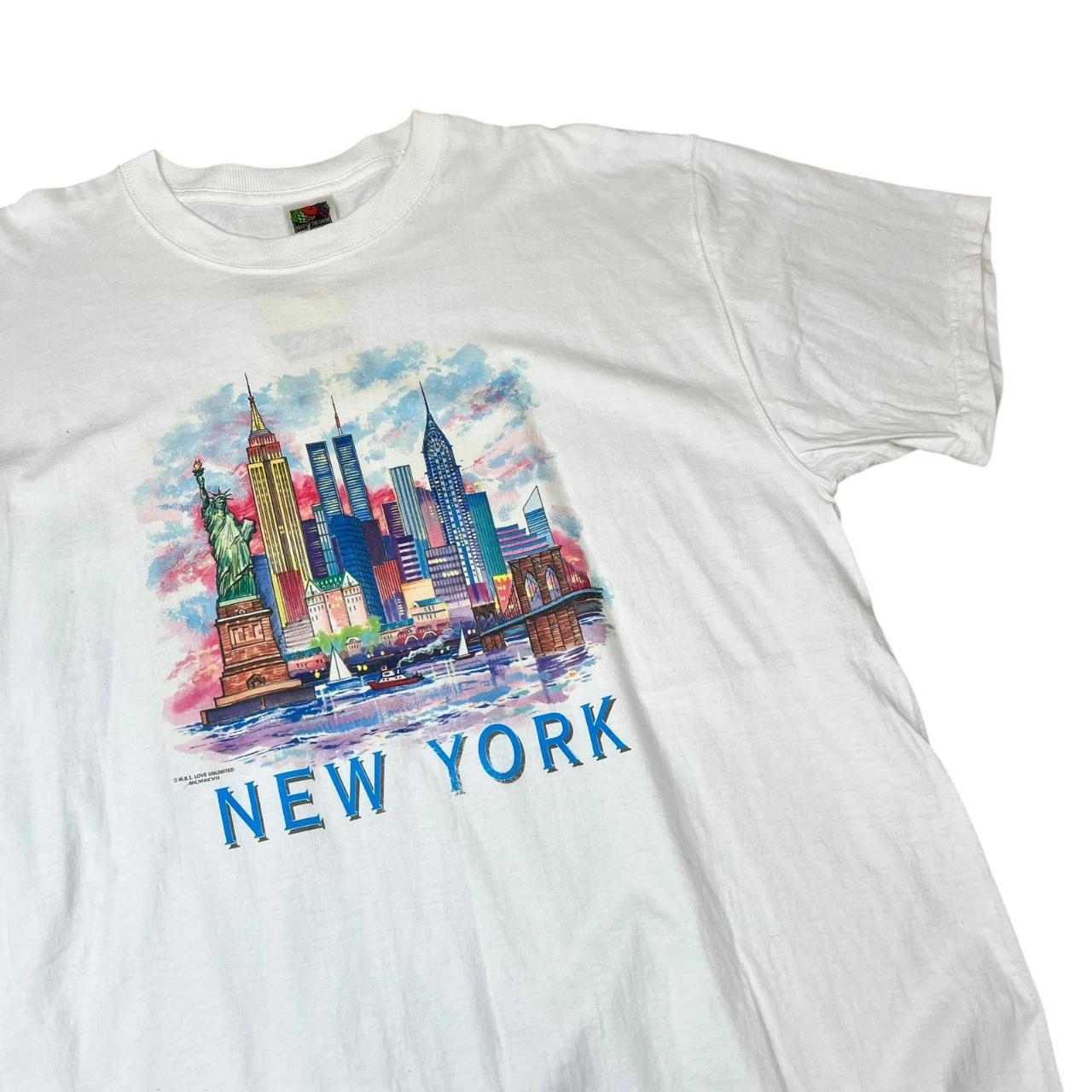 US New York City Skyline with World Trade Centre Towers Souvenir T-shirt (1997)