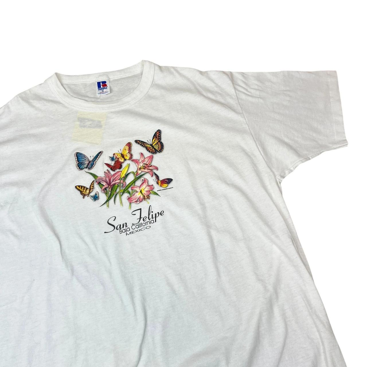 USA single stitch San Felipe Mexico butterfly souvenir t-shirt