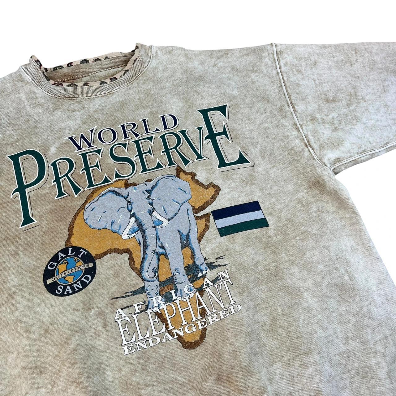 World Preserve Galt Sand Outfitters African Elephant Sweatshirt (1990s)