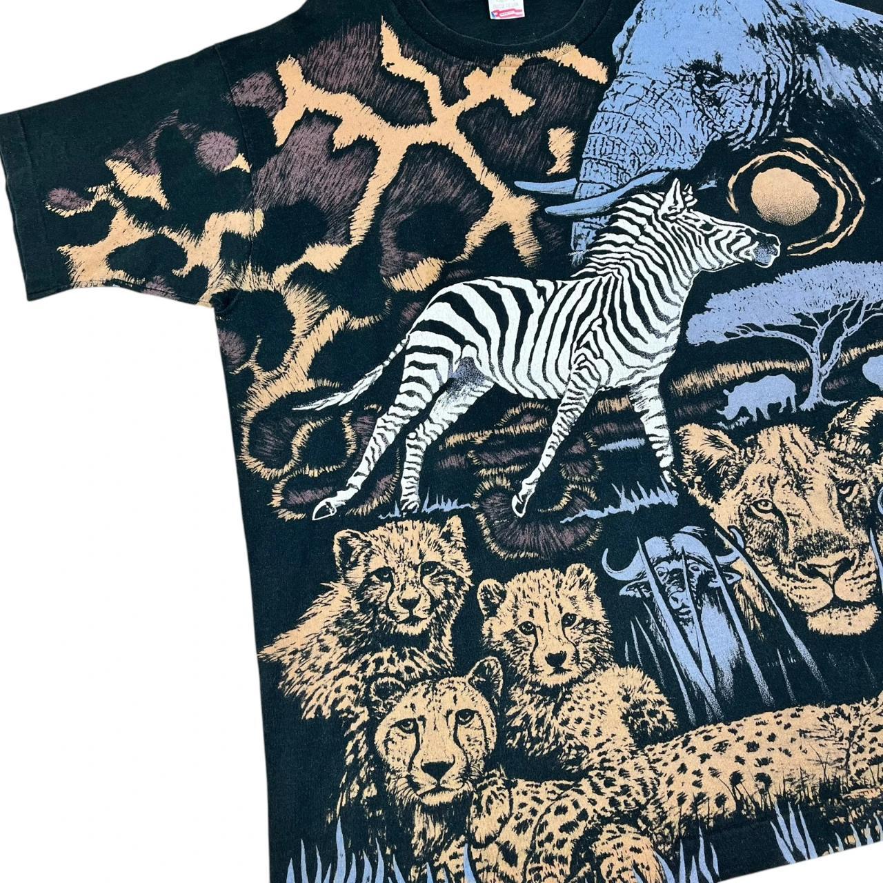 All-over print Safari T-shirt - Elephants, Cheetahs, Zebras etc - an Eye Catcher!