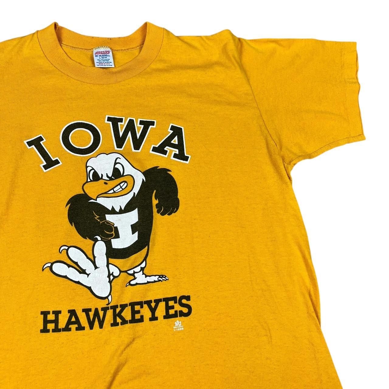Iowa State Hawkeyes College double-sided print T-shirt (1985)