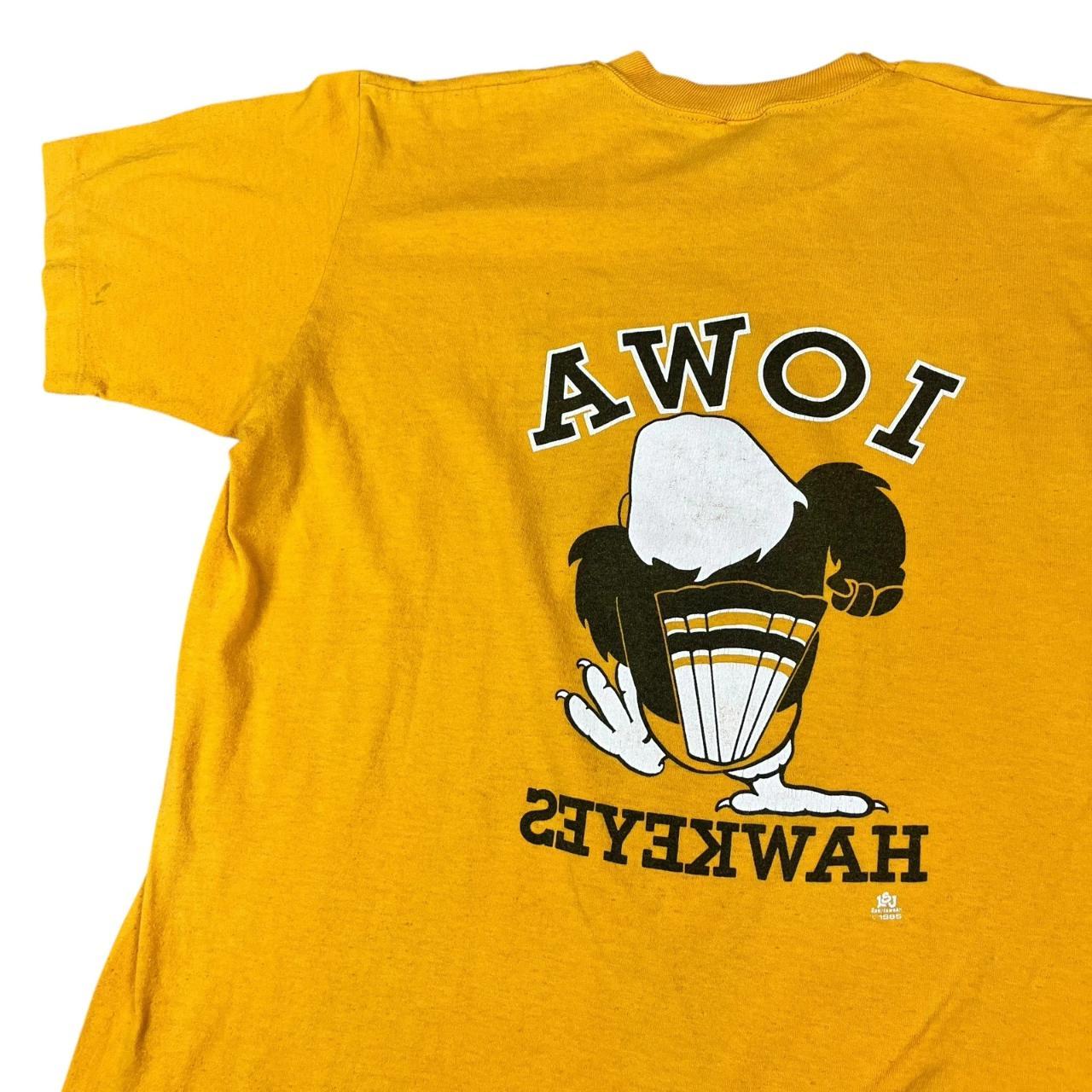 Iowa State Hawkeyes College double-sided print T-shirt (1985)
