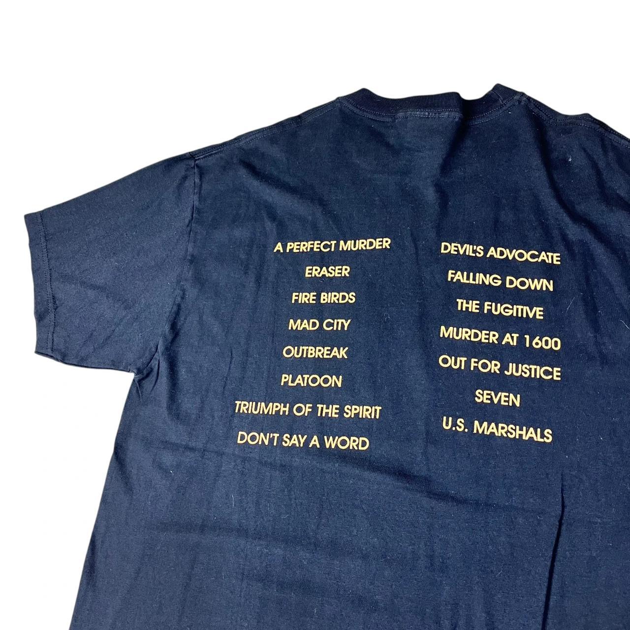 Rare Kopelson Entertainment Movie Production T-shirt with Films list including Eraser, Platoon, Falling Down & Seven